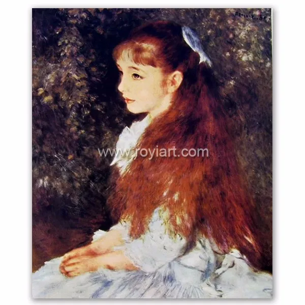 Museum Quality Handmade Oil Painting Reproduction portrait de mademoiselle irene cahen danvers by Pierre Auguste Renoir