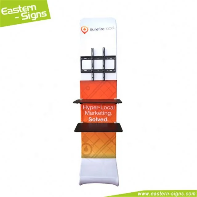 Hot sale aluminum display folding free standing advertising tv stand portable