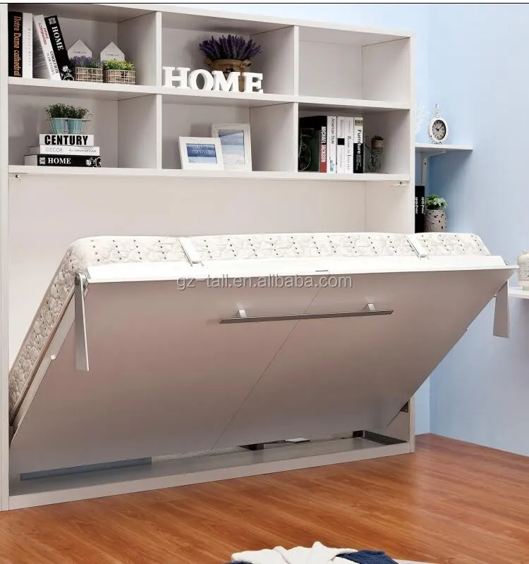 2016 Новый стиль Складной кровати механизм Modren Мерфи wall bed с bookcask
