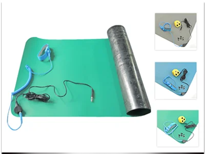 High Quality Natural ESD Rubber antistatic table Mat roll 1*10m or cut free size with ESD grounding anti-static items
