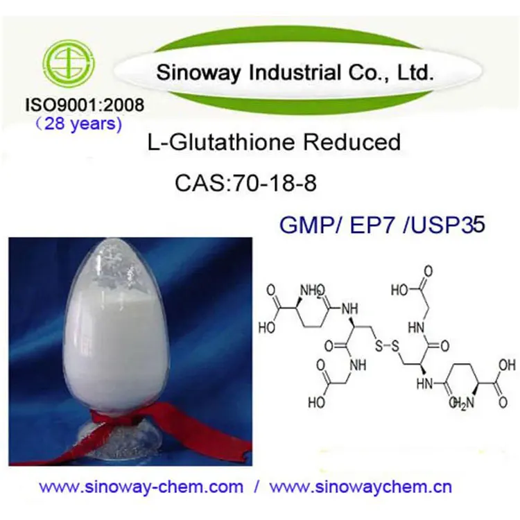 
CAS 70-18-8 EP7 /USP41/ GMP 99% up Glutathione 