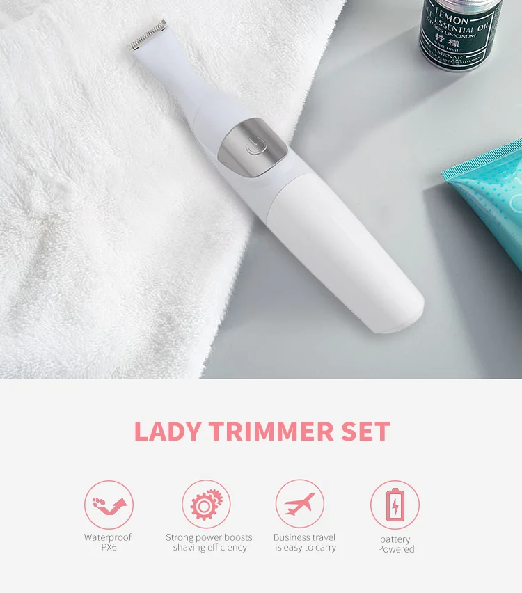 PRITECH Personal Plastic Electric Shaver Epilator Body Hair Trimmer For Ladies