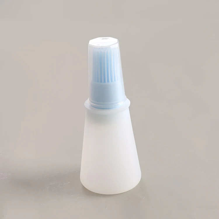 BBQ Tools Silicone Brush Oil Bottle BBQ Pastry Honey Sauce Bottle Brush with Lid