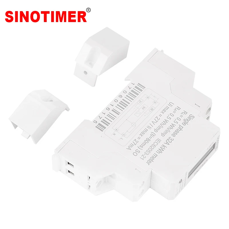 Single Phase Two Wire LCD Backlit Wattmeter Power Consumption Watt Energy Meter kWh AC 5-32A 230V 50Hz Electric Din Rail Mount