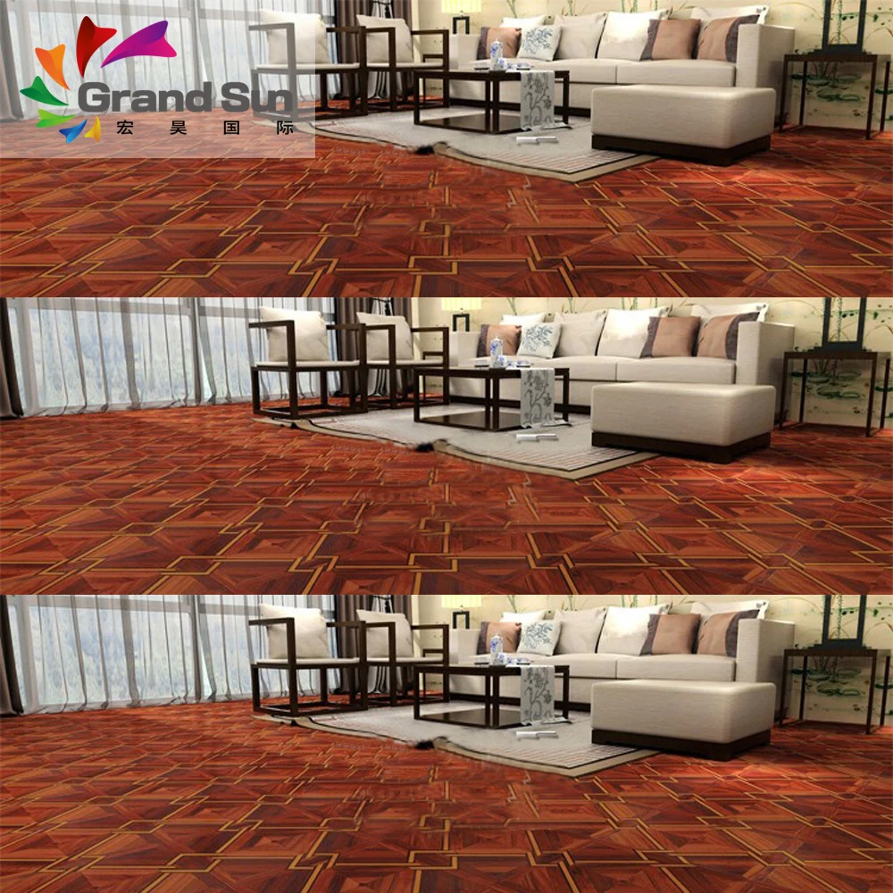 Euro Standard EN13329 class 32 hickory 2-strip parquet laminated wood flooring