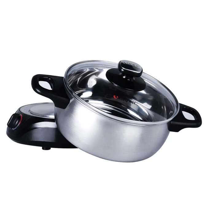 Electric stainless steel mini hot pot