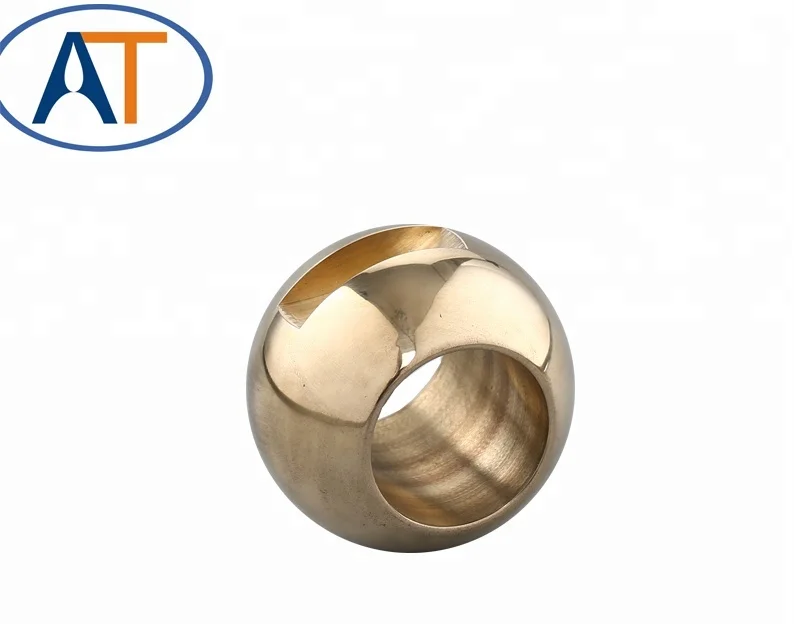 
High quality DN50-DN80 brass material straight through floating valve ball custom-made 
