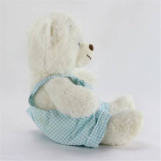 Stuffed Teddy Bear Names Plush Toy White Teddy Bear in Rompers