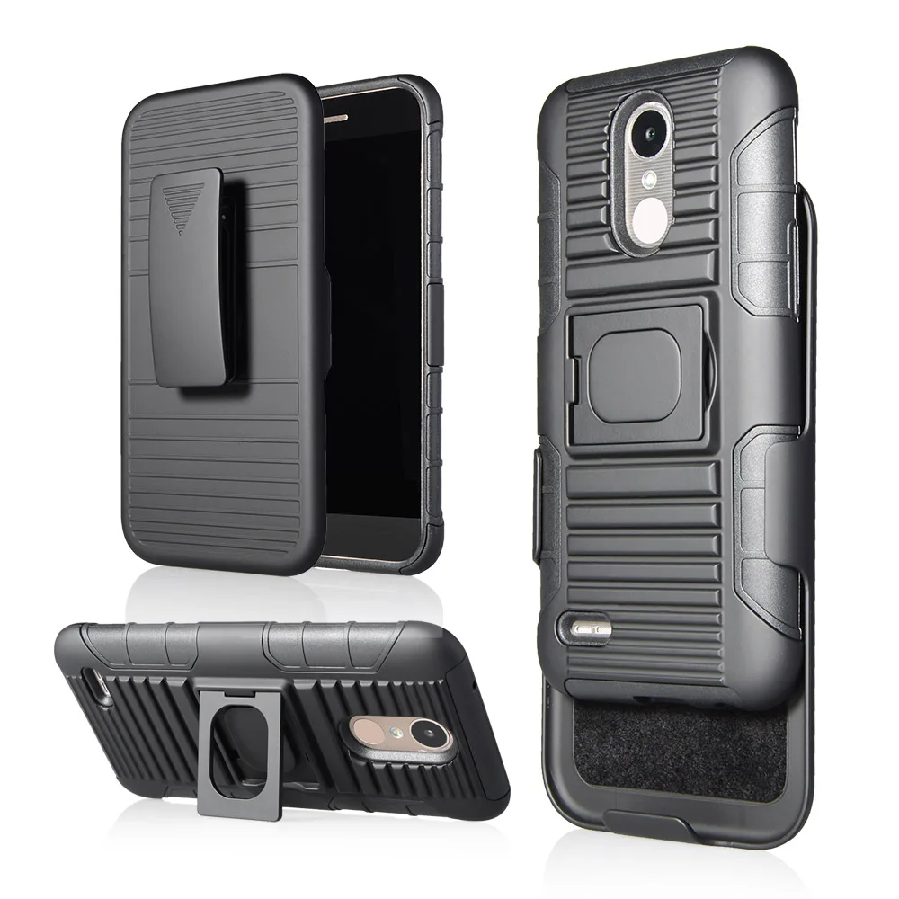 2017 Новый подставку Чехол SLIM ARMOR кобура Зажим для ремня Вернуться чехол для LG K10 2017