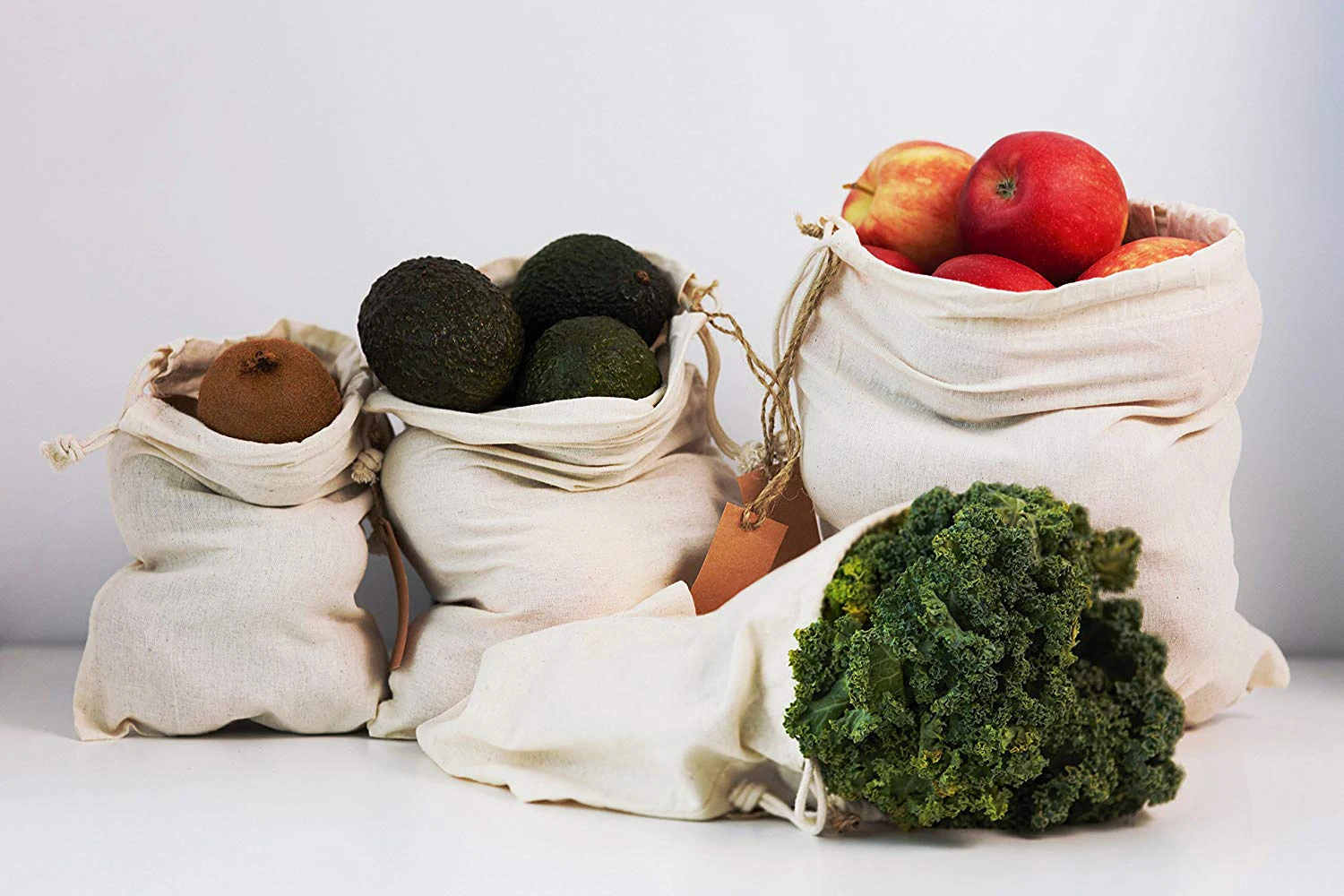 Recycled 100% cotton drawstring pouch