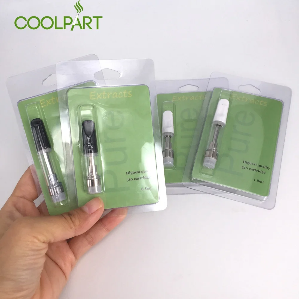 
Custom PET Clam Shell Blister Packing For 510 Vape Pen Cartridge 