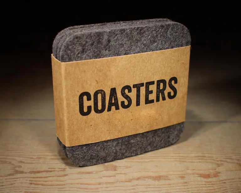 TABLE COASTERS - COLORFUL SQUARE FELT COASTERS