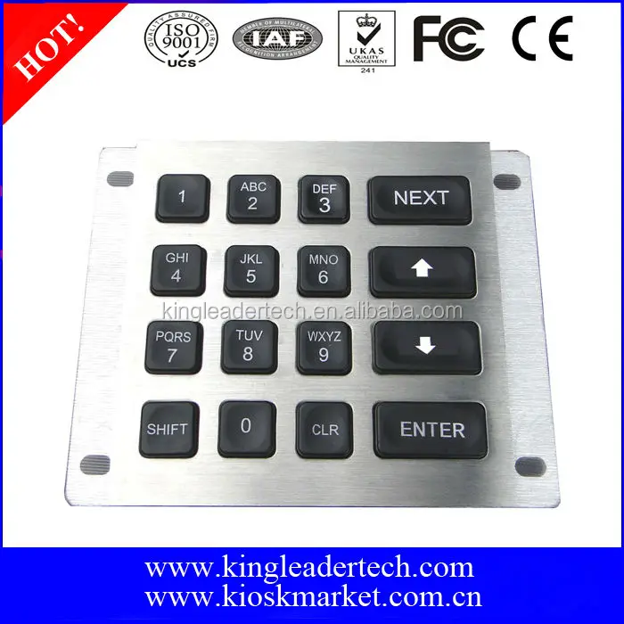 4x4 matrix keyboard backlit industrial keypad