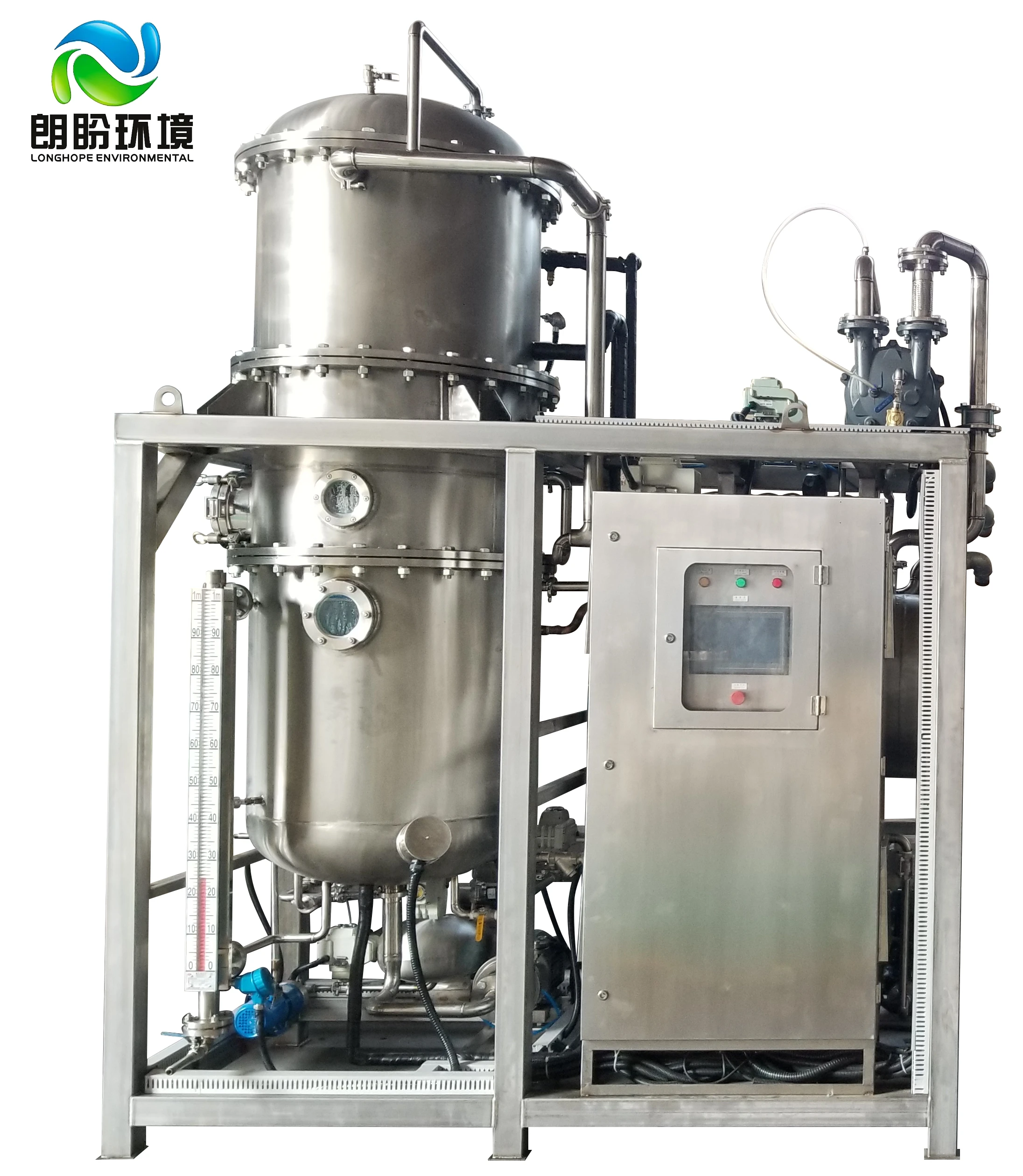 
High chemicals COD BOD waste water solvent integrated package brine nitrogen ammonia evaporator 