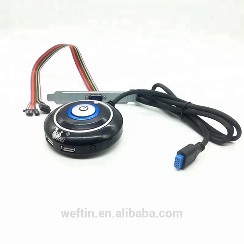 Best seller Desktop computer push button switch power on/off Reset HDD USB extender power button