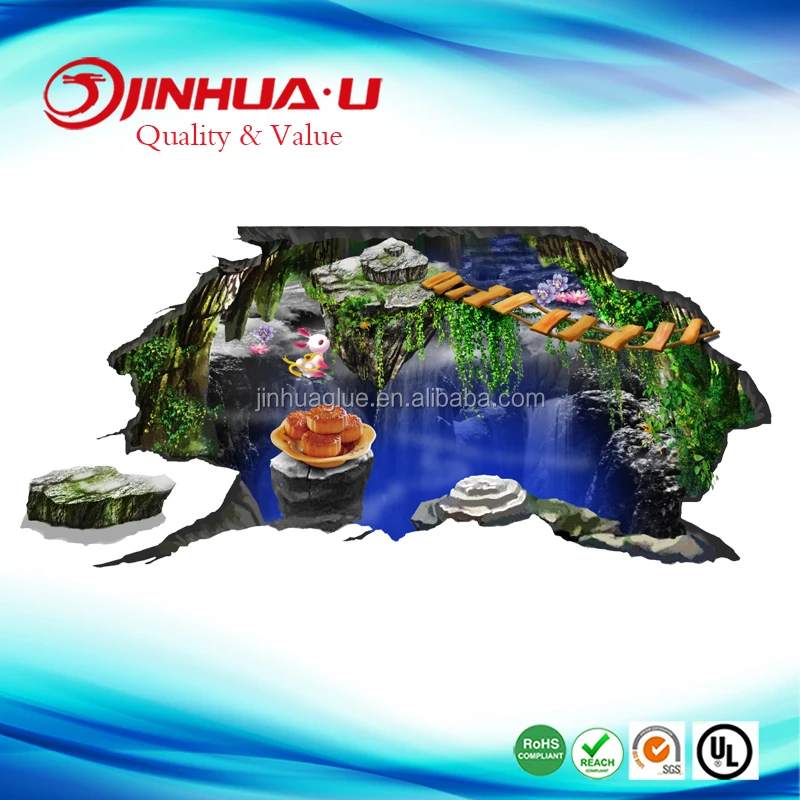 Factory Quality Guarantee 3D Sticker Epoxy Paint Floor For PVC Logo Design