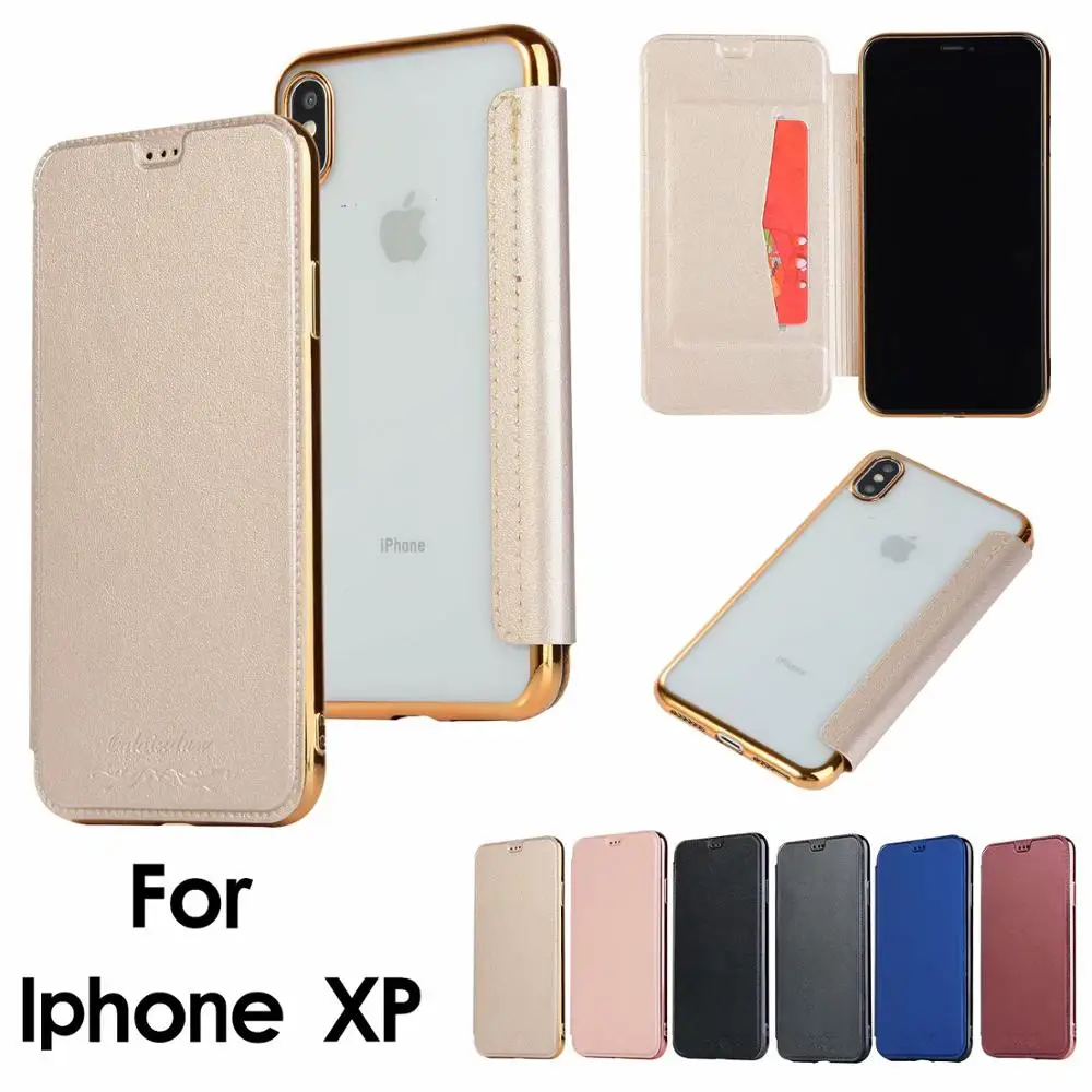 Wallet Book Style PU Leather Phone Case For iPhone X XR XS Max 5 5S SE 6 6S 7 8 Plus Transparent Clear Back Cover Shell