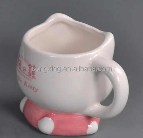 Personalized pink hello cat coffee cup ceramics