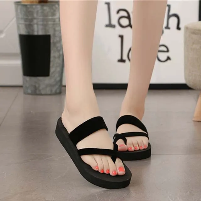 Шлепанцы Greatshoe на высоком Плоском Каблуке женские шлепанцы из ЭВА модные и сандалии