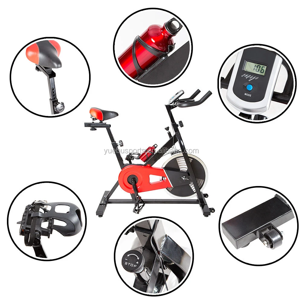 
Yuebu Sports Indoor Cycle Trainer YB-S1000 with Computer Monitor and Heart Pulse Sensors 