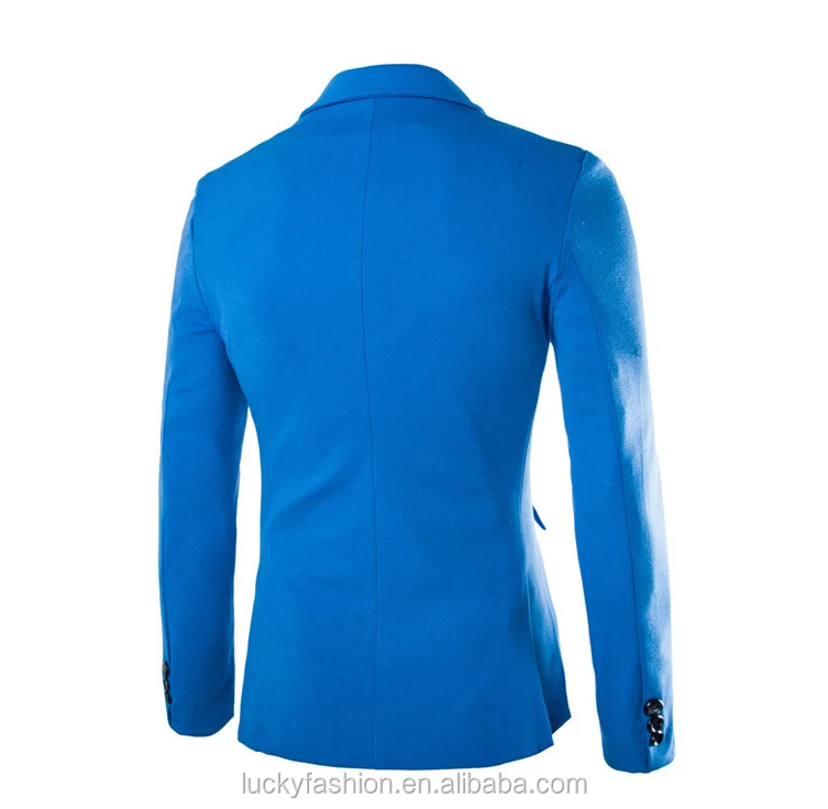 Long Sleeve Mens Korean Fashion Design Custom Jacket One Button Slim Stylish Blazer