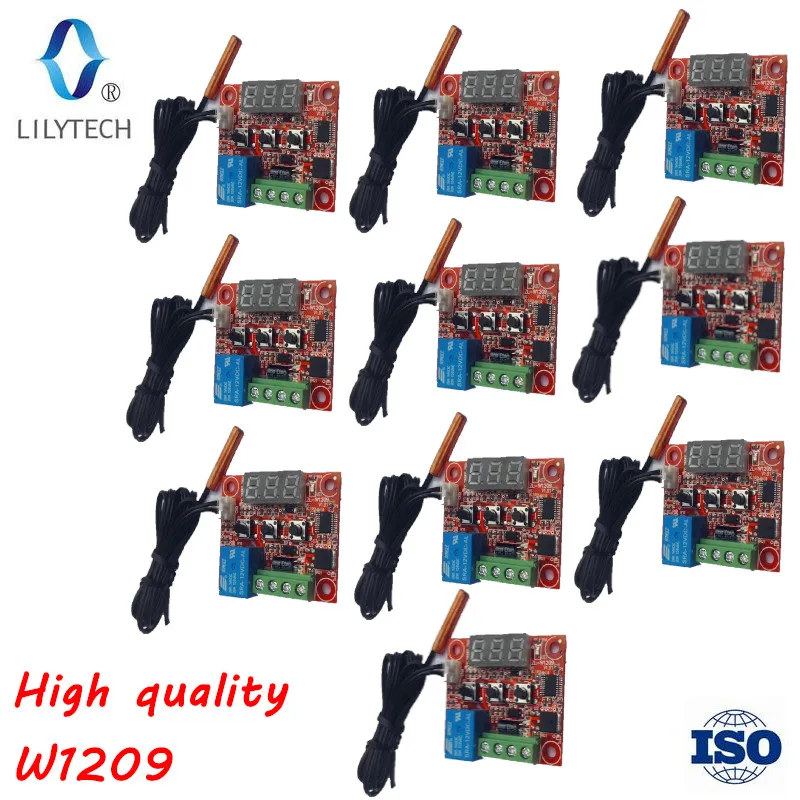 W1209, Temperature Controller PCB, Mini Thermostat,PCB, Sensor wire 0.5 or 0.9 meter, Lilytech