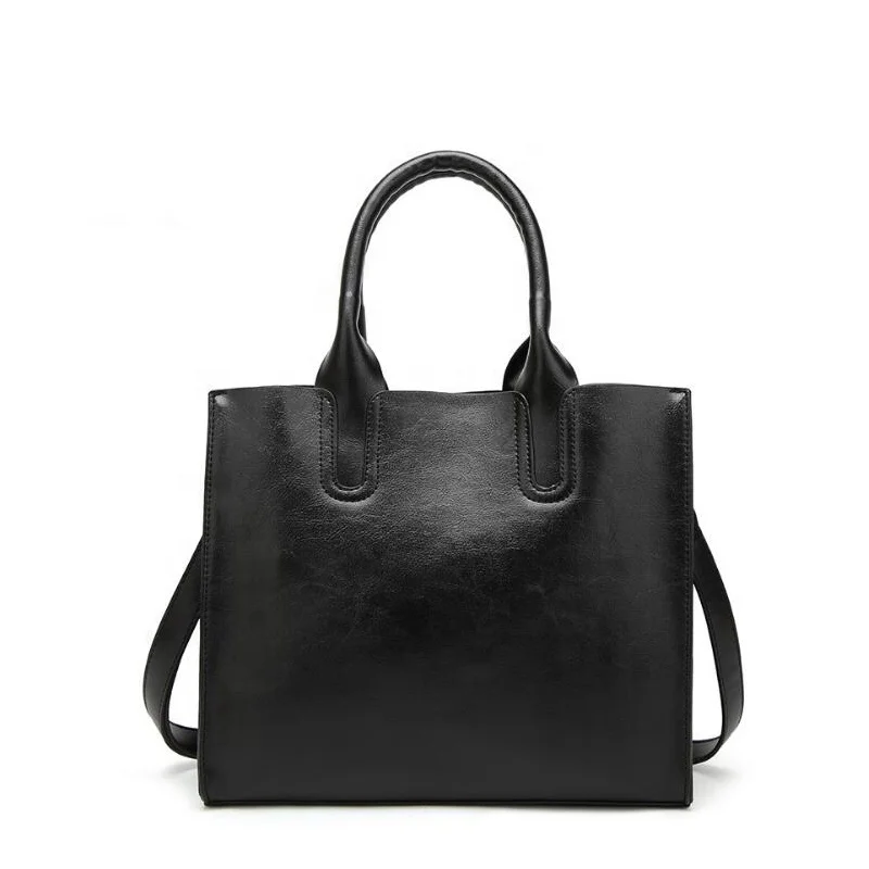 Shoulder large bag manufacture wholesale fashion retro luxury style lady pu leather tote bag