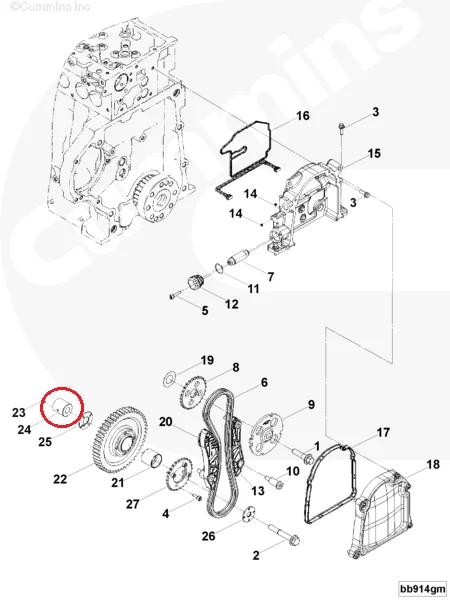 Foton Cummins engine ISF2.8 Idler Gear Shaft 5262660 5262661