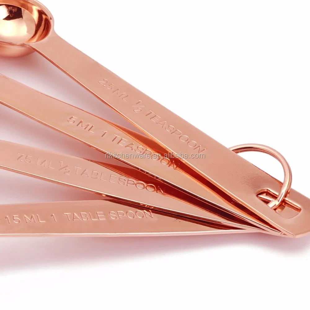 4pcs copper plate stainless steel measuring spoon set