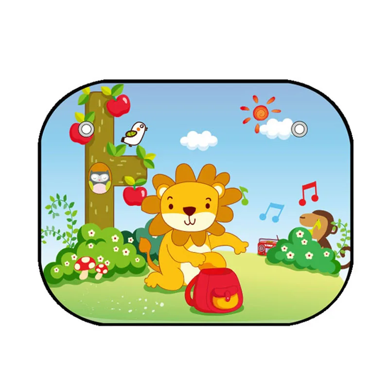 Car Window Foldable Cartoon Sunshade with Suction Cup