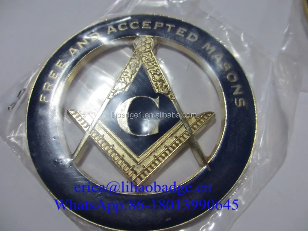 Высококачественная металлическая масонская эмблема масонский значок regalia Золотой