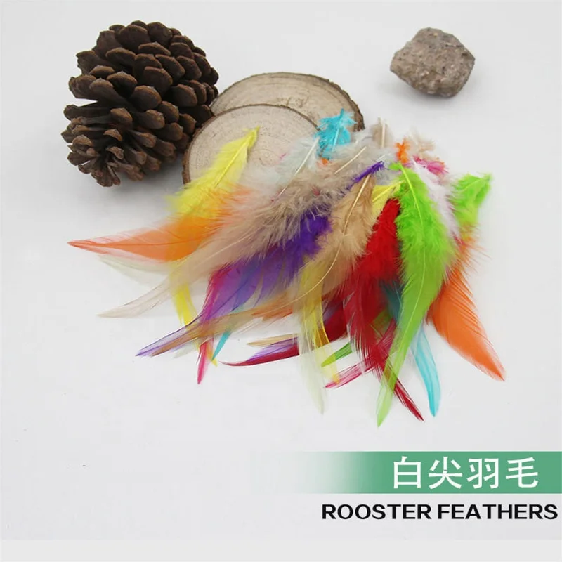 IEF-35 Wholesale Dyed 5-6inch Rooster Saddle Hackle Feather Strung