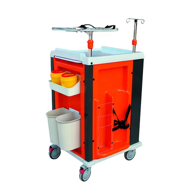 Аварийные тележки CE ISO на продажу, медицинская тележка из АБС-пластика