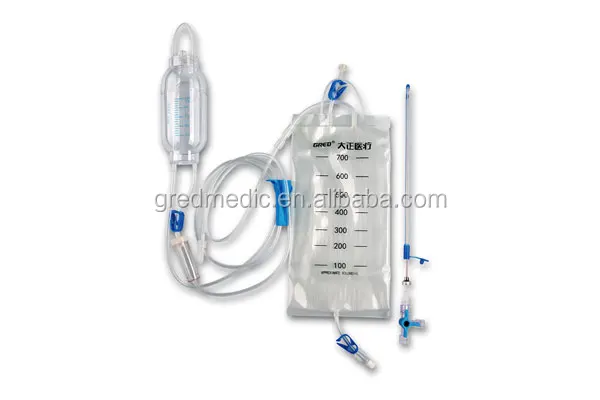 
Double Channel CSF Drainage F12 Catheter System 