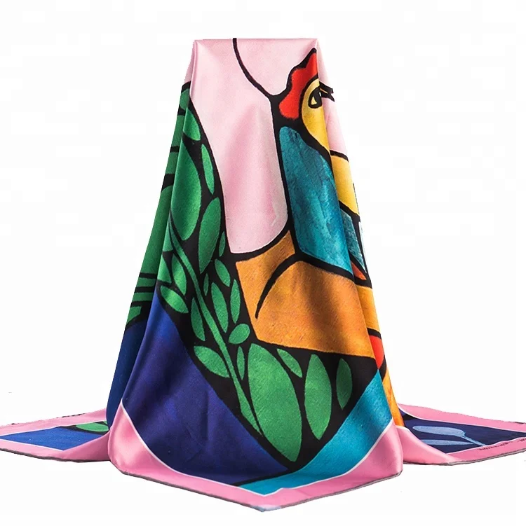 Производители Ханчжоу, индивидуальный роскошный женский шифоновый шарф из 100% шелка