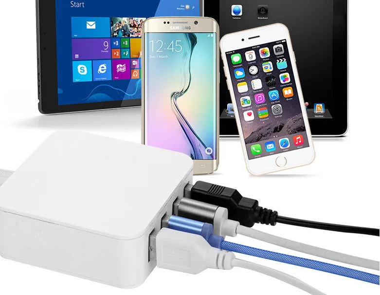 5 В 4 USB зарядное устройство для iPhone, совместимость с любыми устройствами