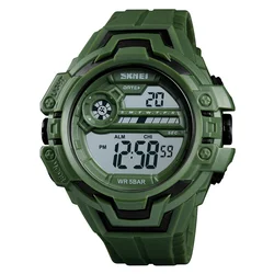skmei 1383 brand wristwatch digital sports watches for men army green sport watch