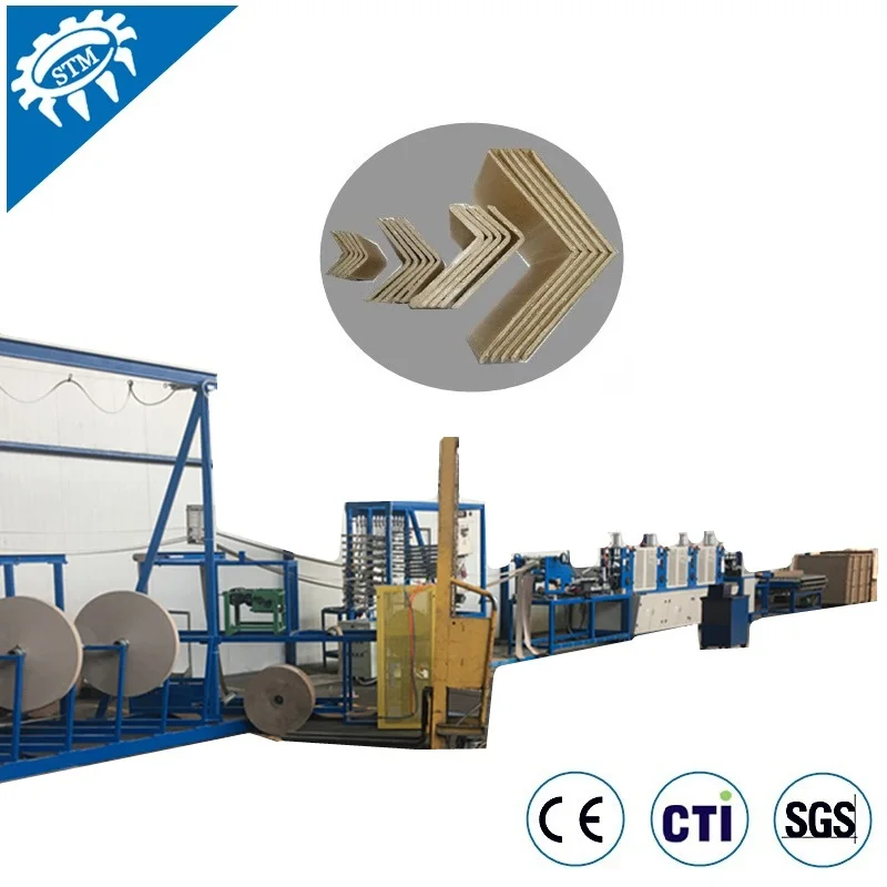 Kraft paper angle board making machine for cartons and furniture protecting