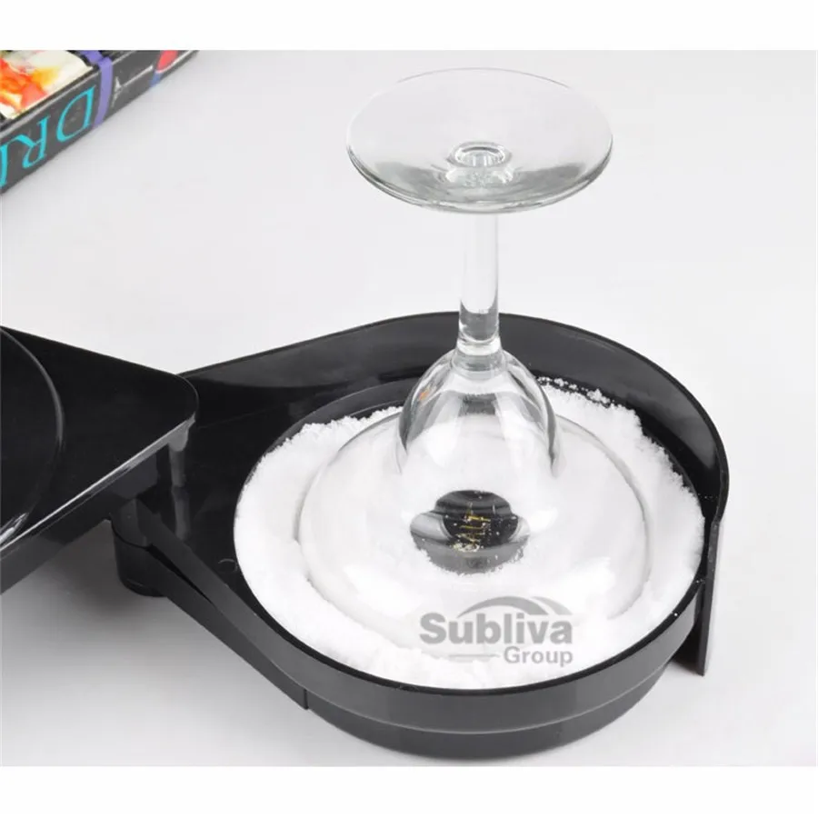 Bar Glass 3-tier Salt Sugar Margarita Cocktail Rimmer For Bartender Bar Tools