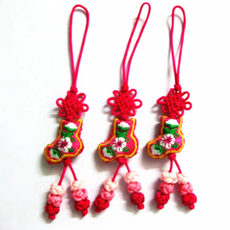 traditional lovely Handmade Colorful Chinese Knot tassel hanging for key and car decoration