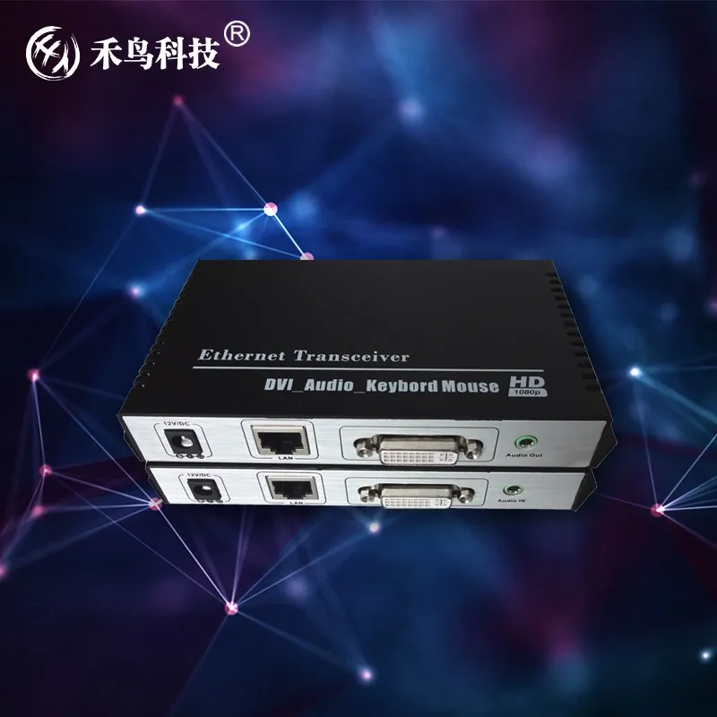 
 Квм-удлинитель DVI с usb и dvi в lan  