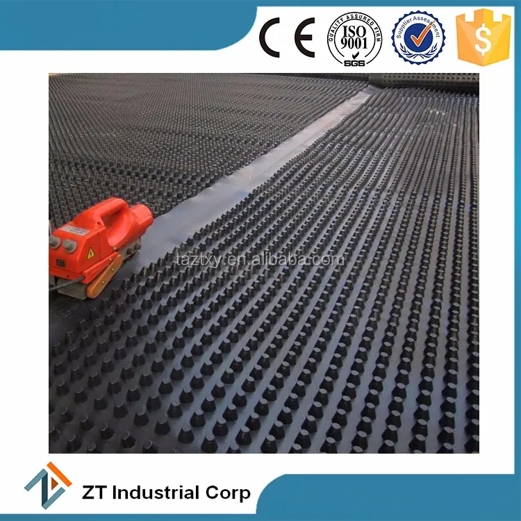 Пластиковые пупырчатая дренажная панель листа