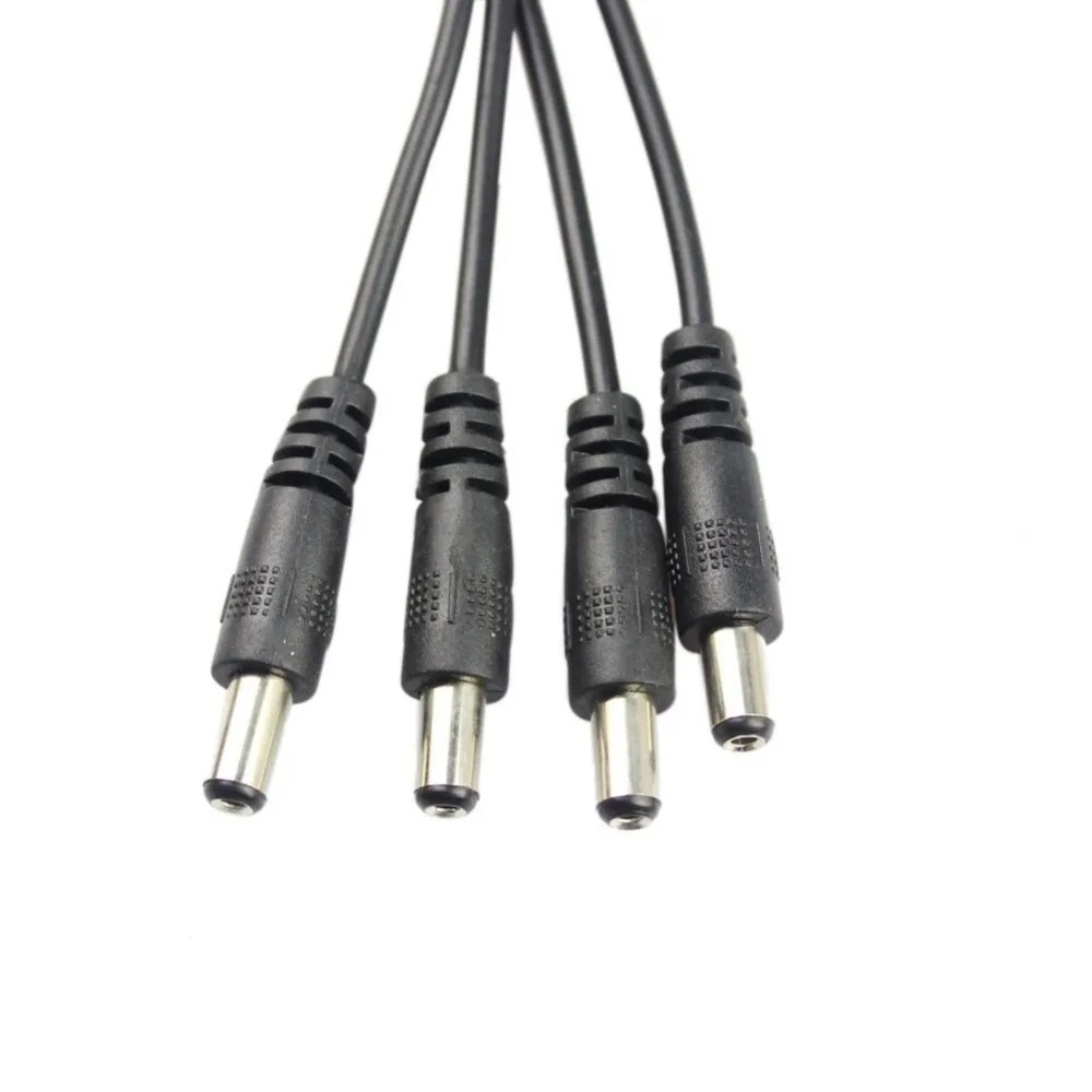 4 Way 1 to 4 DC 1 Female to 4 Male Output Power Splitter Cable Cord Y Adapter For CCTV Security Camera System