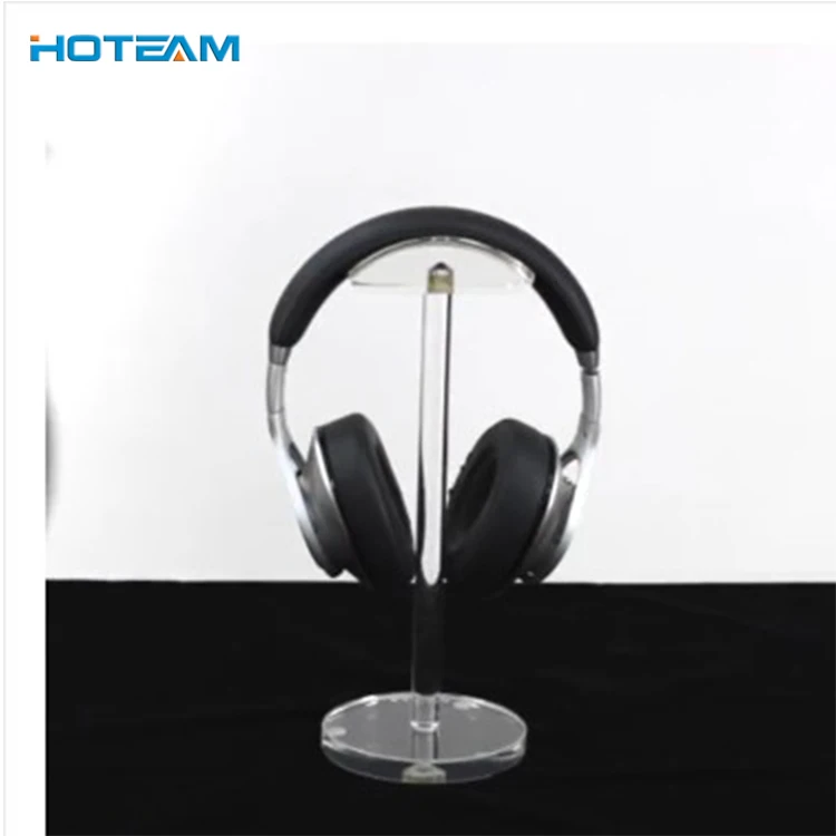 New Arrival Universal Acrylic Earphone Headset Hanger Holder Headphone Desk Display Stand