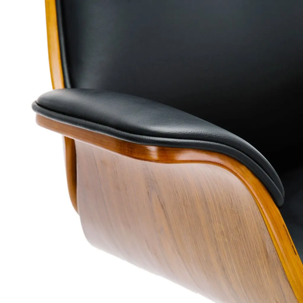 
MID CENTURY WOODEN BIG SIZE LEATHER OFFICE CHAIR RENAISSANCE EXECUTIVE CHAIR 