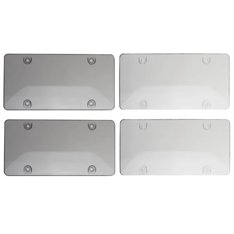 High Quality Clear Smoke Cover Bug Shield Tag Protector Car Truck  License Plate Frame