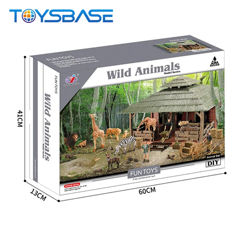 Mini Educational Kids Models Plastic Toy Wild Animal Set