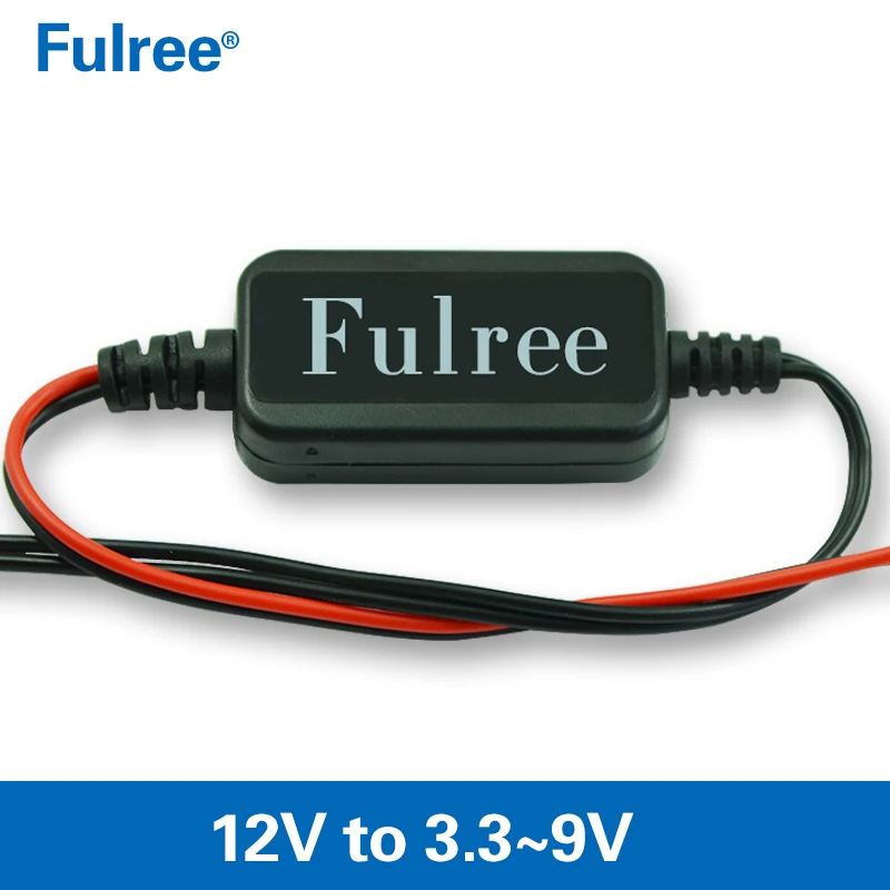 Fulree Ultra Slim Thin 12V to 5V DC-DC Step Down Converter for Car Camera DVR Dash Cam, Output 6V/7.5V/9V or Customize Available