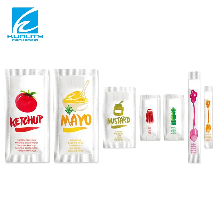 Color Printed Food Grade Leakage-proof Plastic Laminated Aluminum Foil Heat Seal Tomato Paste Sauce Sachet