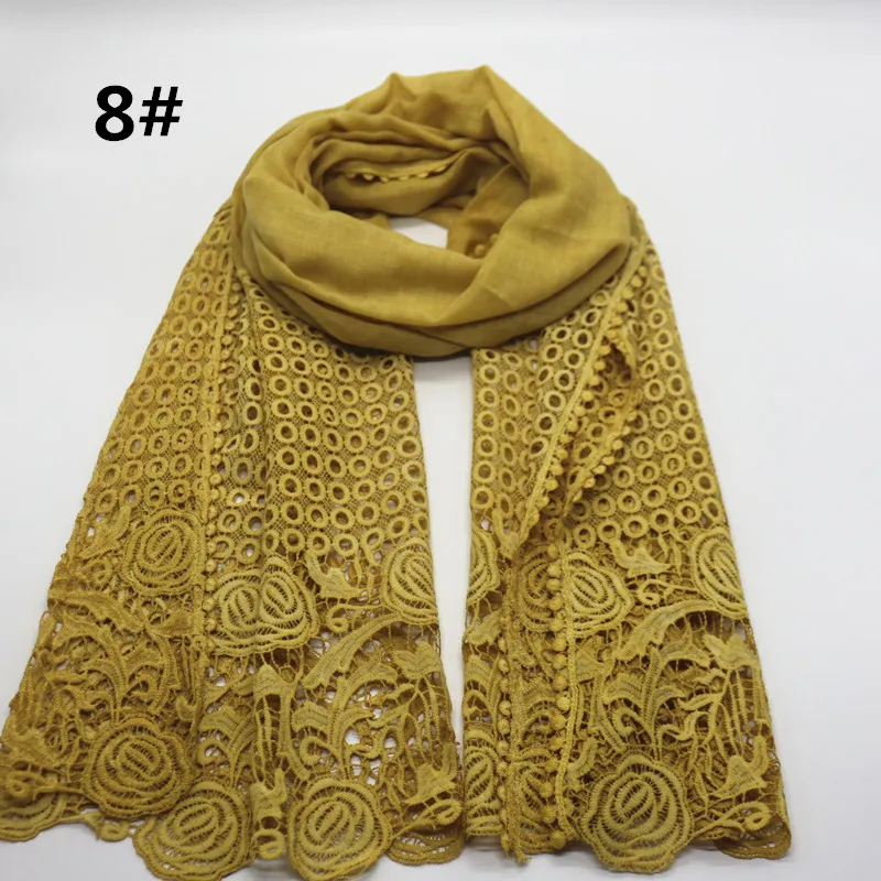 Manufacturers  stunning wedding party sutra shawl echarpe lady TR cotton lace headscarf